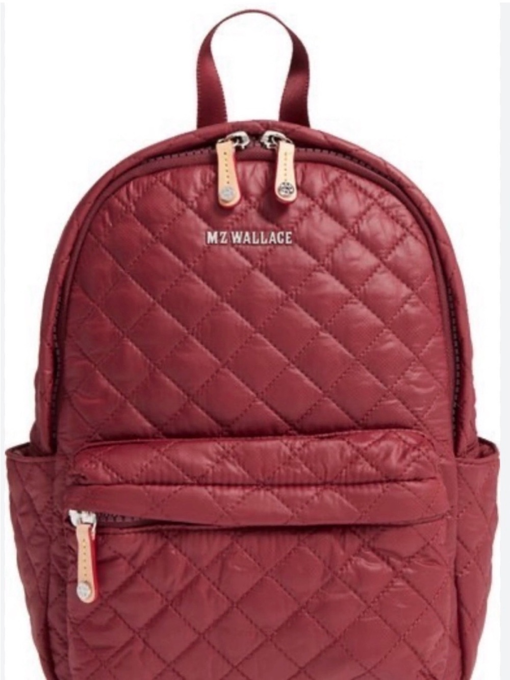 MZ Wallace Quilted Mini Backpack in Deep Burgundy